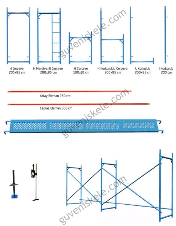 H Tipi Dış Cephe İskele Sistemi